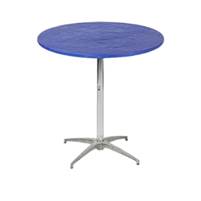 Kwik-Covers 30" Round Fitted Plastic Table Covers, Bundle of 5 (Royal Blue) - Image 1